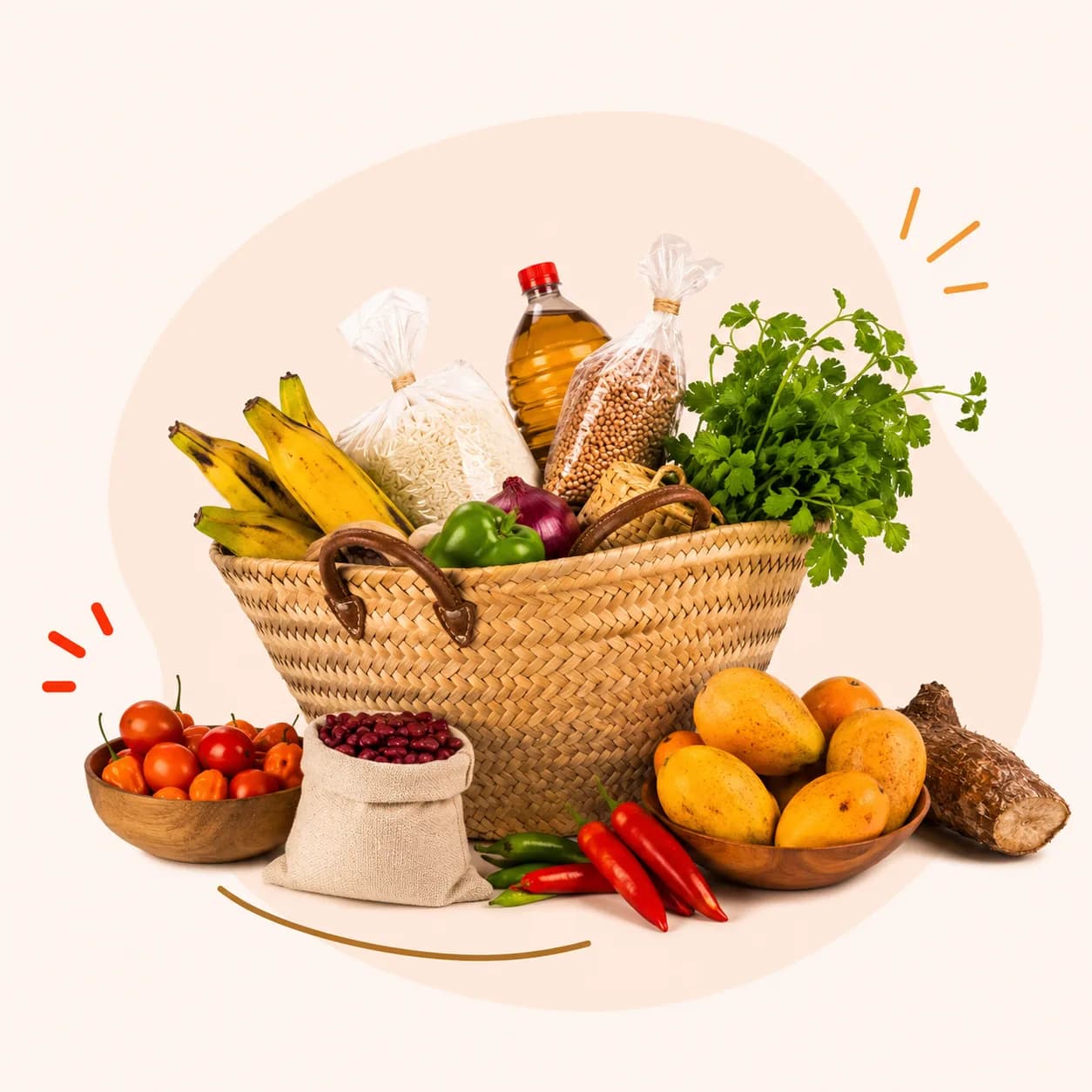 Fresh produce at a local market