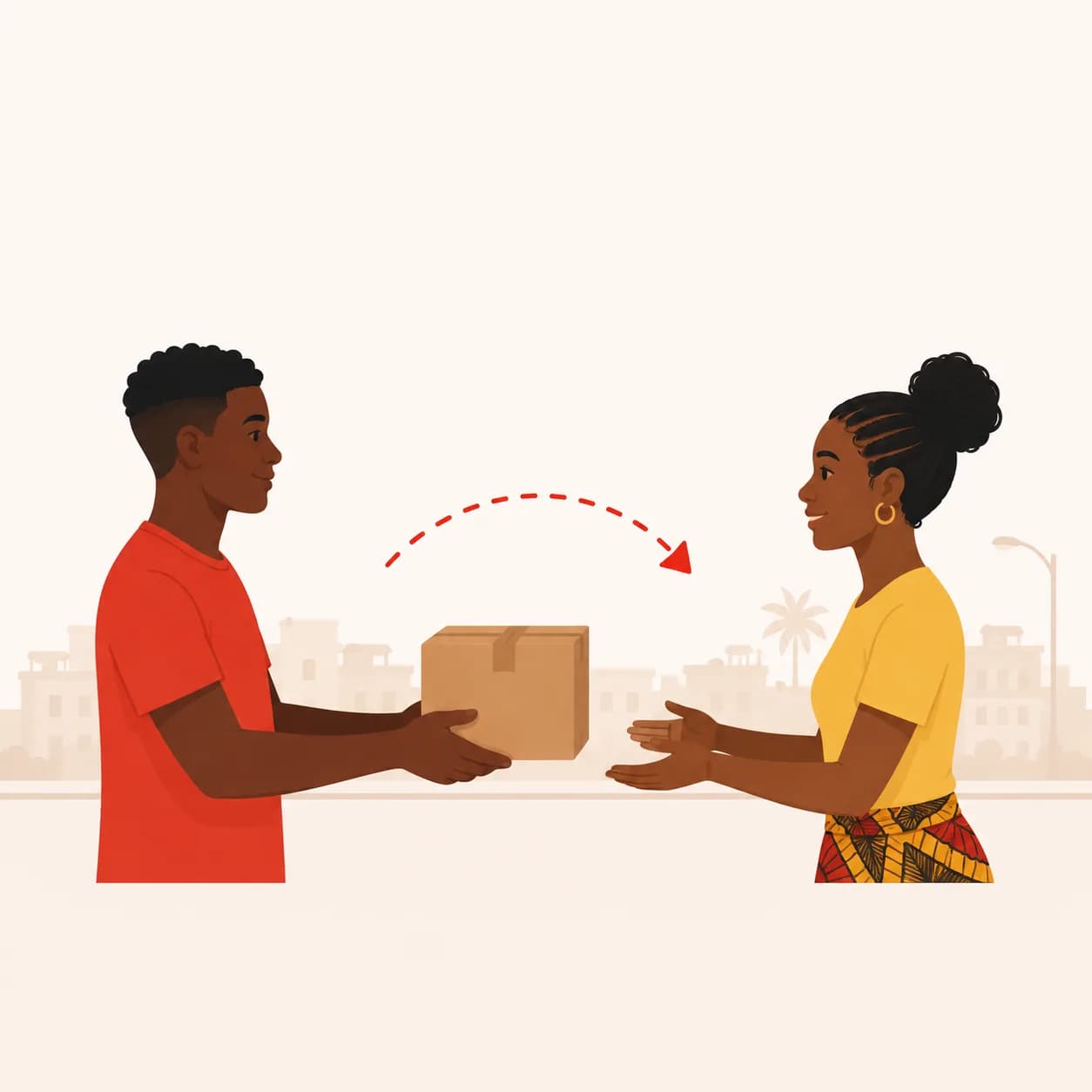 NourriSend small-item delivery from one person to another